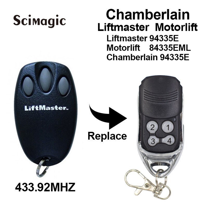 Chamberlain Liftmaster Motorlift 94335E Replacement Remote Control 1A5639-7 Liftmaster 94335E Gate Door Opener For Garage: 015