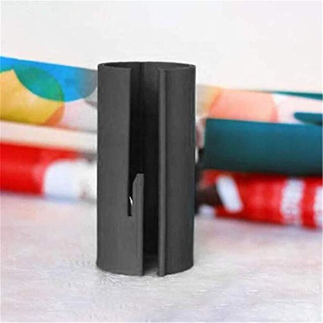 Christmas Sliding Wrapping Wrap Paper Cutter Tool Elf Little Slide Rolled Kraft Paper Cutting Device DIY Packing: Black