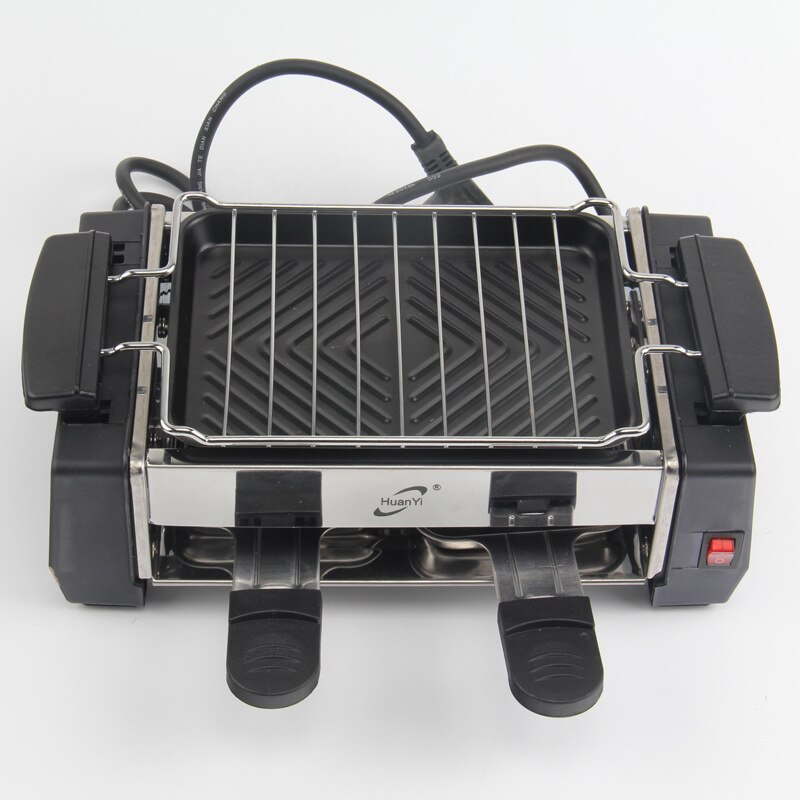 1000W Multifunction Electric BBQ Grill Smokeless Barbecue Churrasqueira Eletrica BBQ Stove Non-stick Plate Takoyaki Machine 220V