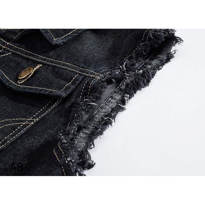 Denim mænds vest ærmeløse jakker mænd tøj vaskede jeans frakker herre vest jakke veste mænd plus size s -6xl my100