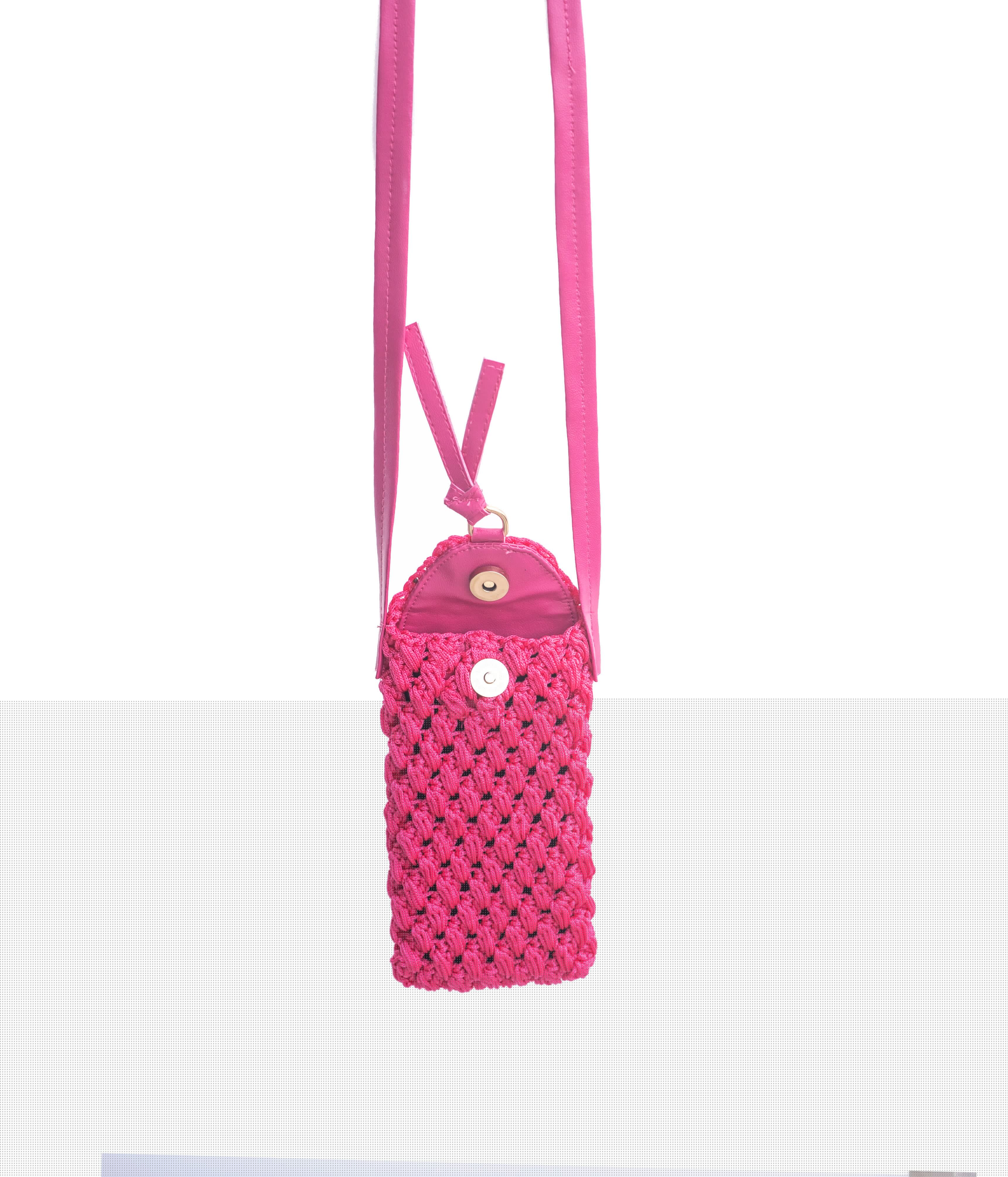 Kavshak Mesh Muster Stilvolle Beiläufige Kreuz Gurt Handy Tasche Tasche mit Magnet Verschluss