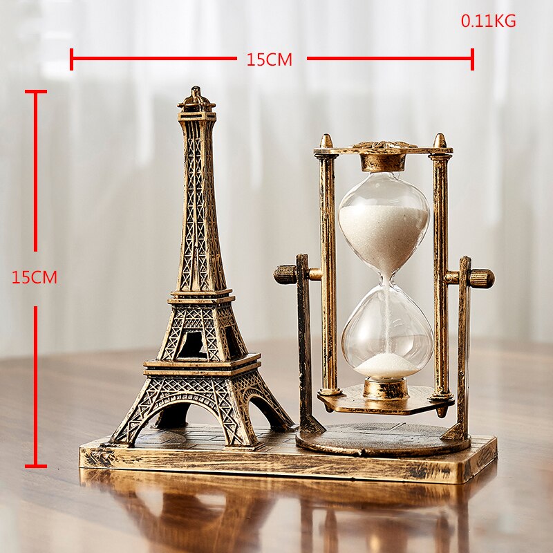 Creativity Retro Earth Hourglass Timer Metal 5/15/30/60 Minute Time Hourglass Table Cloc Decoration Home Desktop Decoration: B Style