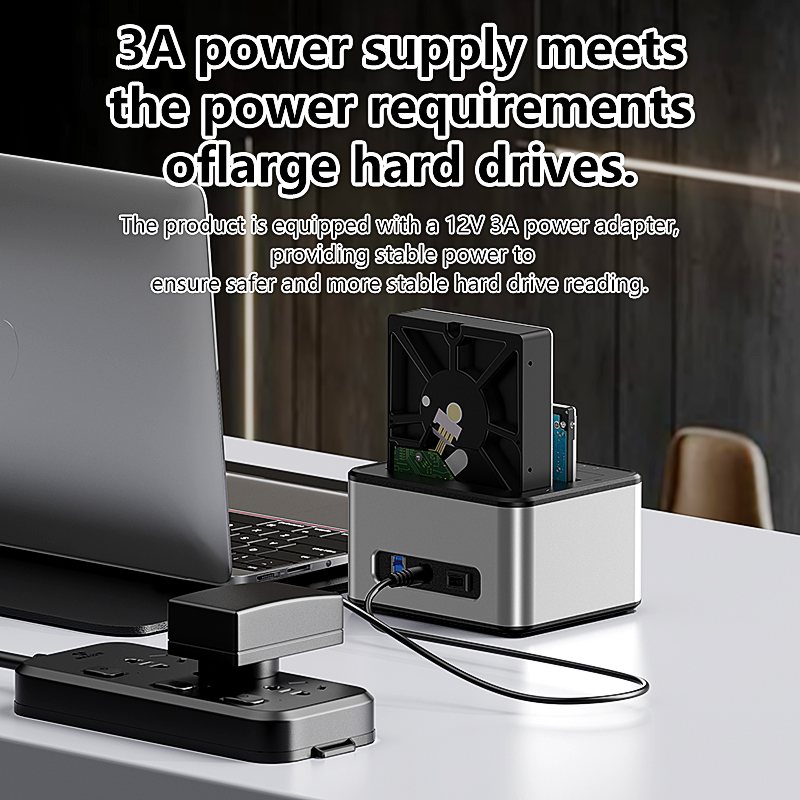 Blueendless dual Bay HDD Box Docking Station SSD case offline clone SATA to USB 3.0 Adapter duplicator for 2.5 3.5 SSD/HDD Disk