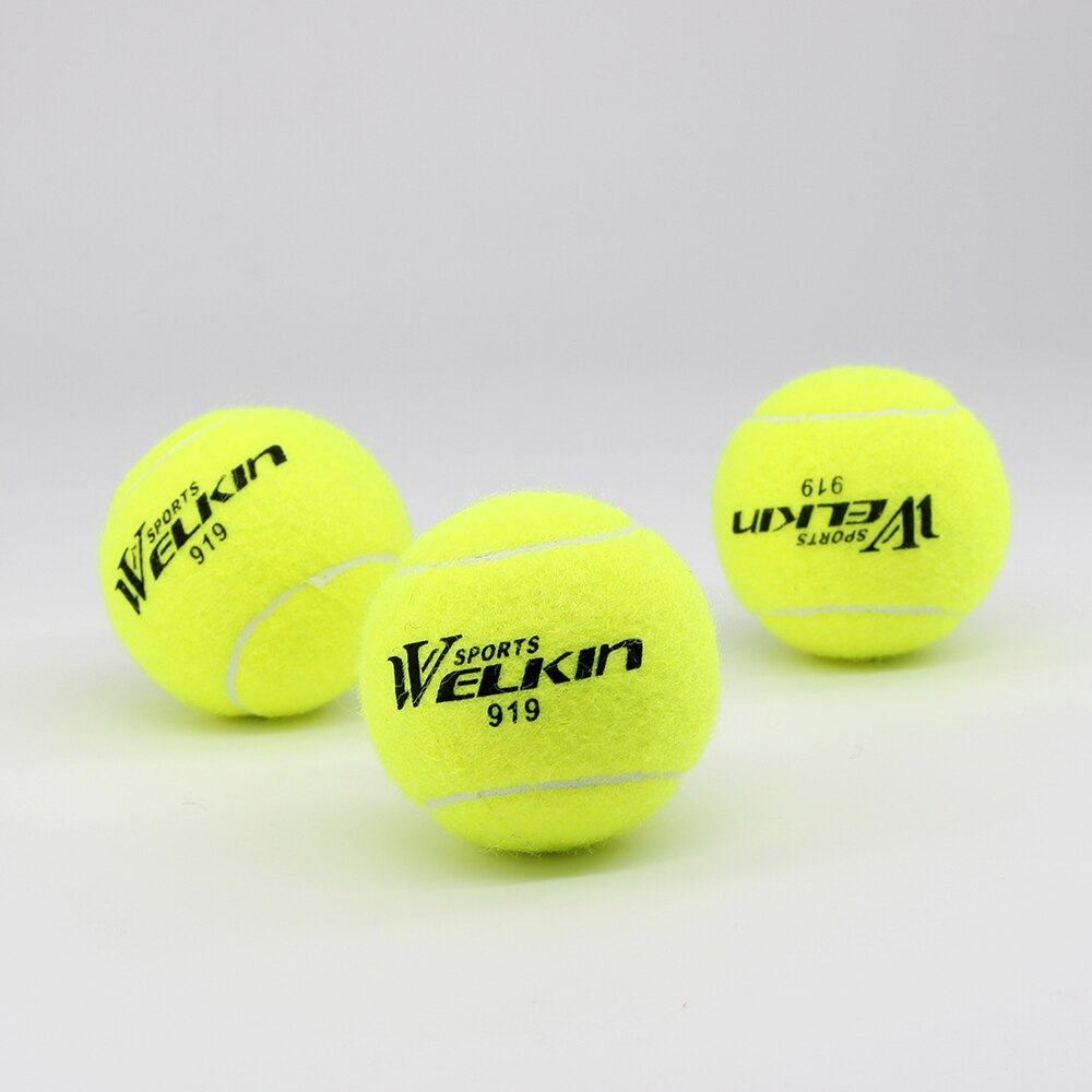 WELKIN-balle élastique de Tennis en caoutchouc, balle élastique Durable pour la pratique du Tennis, école de plaisir Club compétition, 3 pièces/lot