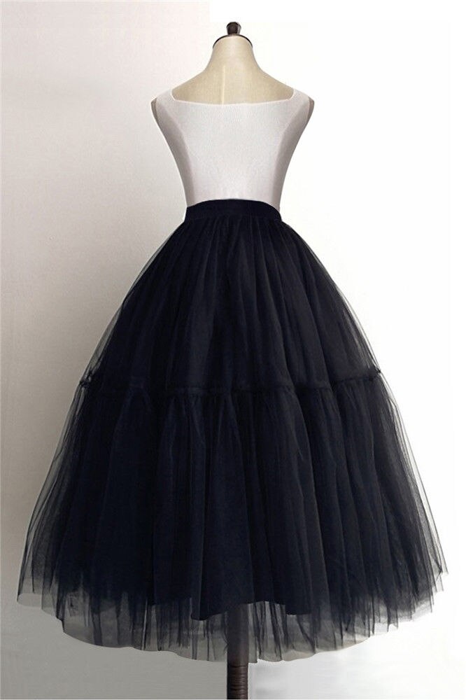 Schwarz Lange Hochzeit Petticoat Tüll Felsen Brautkleid Ballkleid Unterrock Hochzeit Zubehör