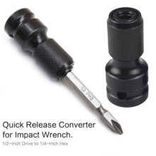 Wrench Socket Adapter Impact Drill Spanner Driver Converter 1/2 Inch Square To 1/4 Inch Hex Ratchet Socket