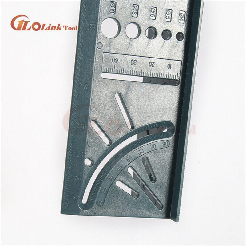 Neue Holzbearbeitung Messer Lineal 3D Gehrung Winkel Sauerei Platz Messen Werkzeug 45 Grad und 90 Grad Winkel Messen Lineal