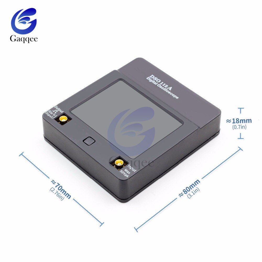 112A 8 Bit TFT LCD Mini Digitale Oscilloscoop Touch Screen Draagbare USB Oscilloscoop Interface frequentie Tester 2MHz 5Msps