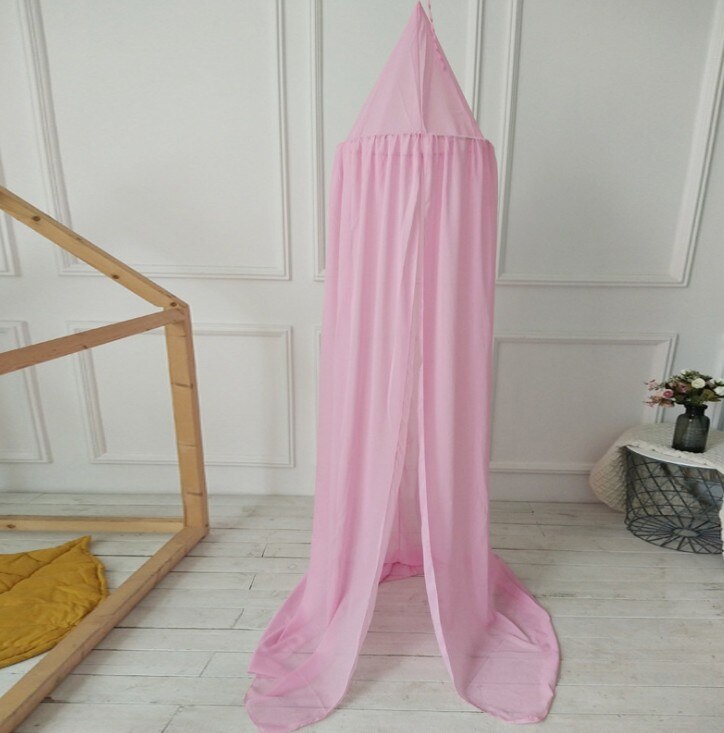 Zanzariera a baldacchino per bambini tenda biancheria da letto culla rete rosa ragazze cupola gioco casa scena oggetti di scena tenda arredamento camera dei bambini: Colore rosa