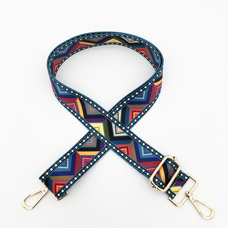 80-145cm nylon Strap women Bohemian Print multi color adjustable replacement bag belt handbag strap bag shoulder strap: Red