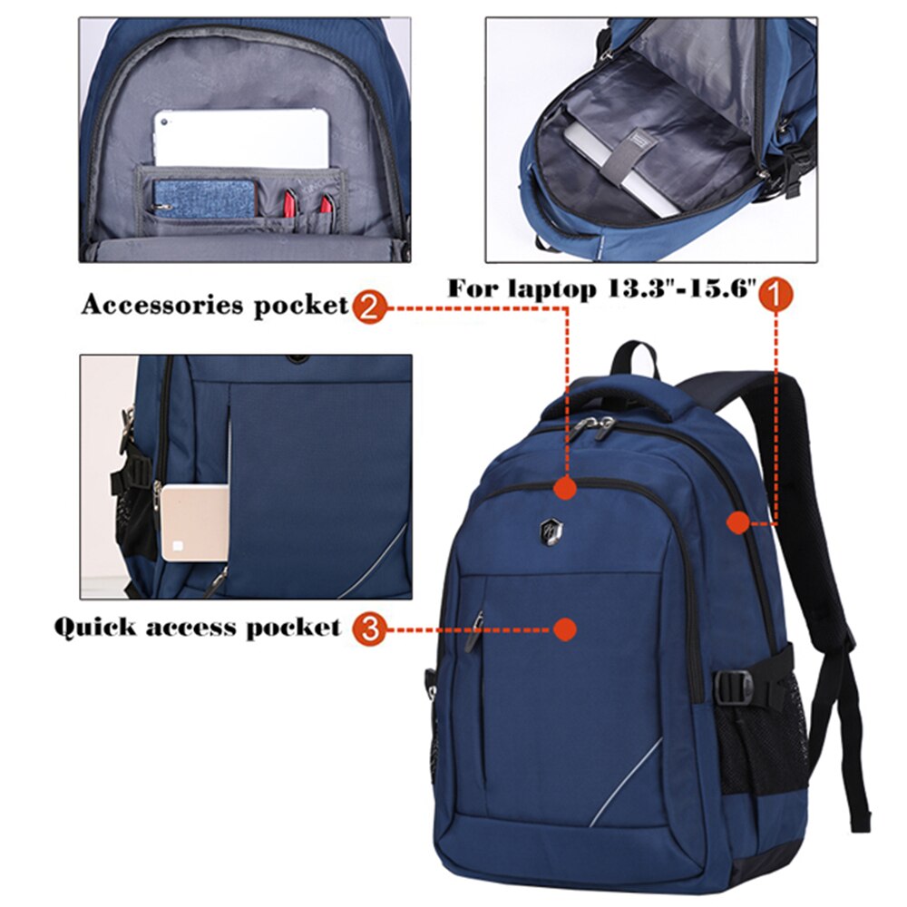 Aoking-mochila impermeable Unisex para hombre y mujer, bolso de libros para la escuela, adolescentes, viaje, portátil de gran capacidad