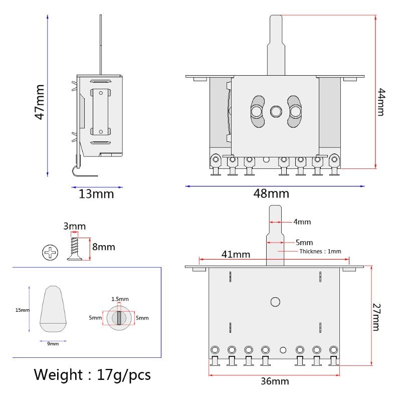 5 Ways Electric Guitar Pickup Selector Switch Parts Accessories