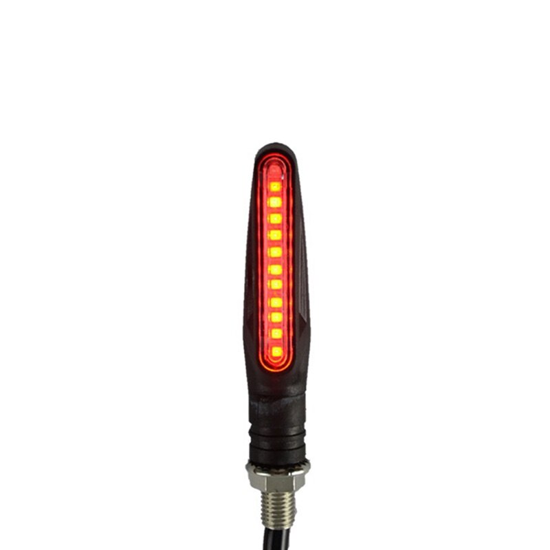 Alchemy Parts Led-indicatoren voor motorfiets, kleine knipperlichten met remlicht en geïntegreerde achterlichten voor inbouw