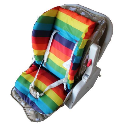 Nyfödd baby bil barnvagn sittdyna barn push bil vagn stol sittvagn mjuk madrass baby sittvagn dyna tillbehör: Regnbågssushio