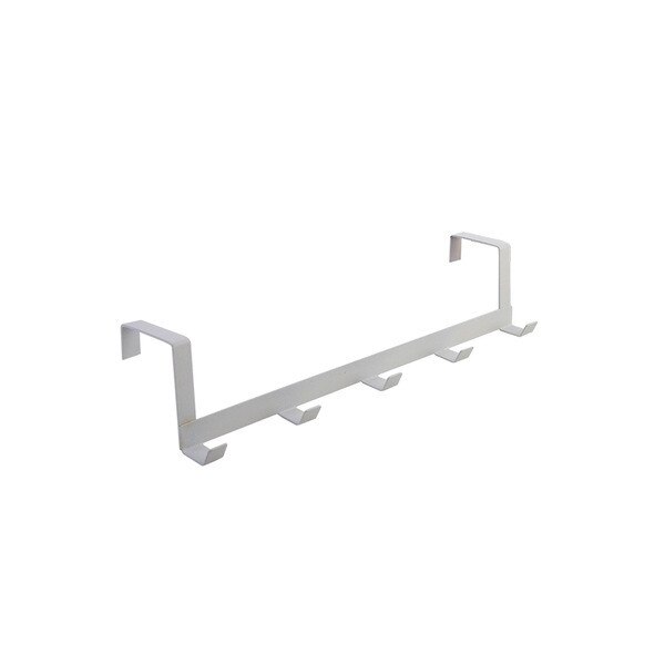 5 hooks bold stainless steel cabinet back hook household storage doors and windows kitchen bathroom hanger hook: A WHITE