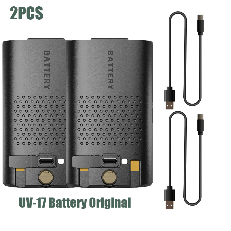 Baofeng UV-17 Pro Li-ion Battery DC 7.4V 13.32Wh Original BL-17UV Rechargeable UV-17L UV-17 PlusV1 V2 Battery UV-17 Max Bateria: Yellow