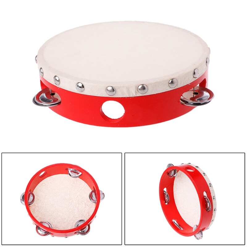 Ws-tamburin tromme håndholdt klokke percussion tamburiner klokker jingles musiklegetøj