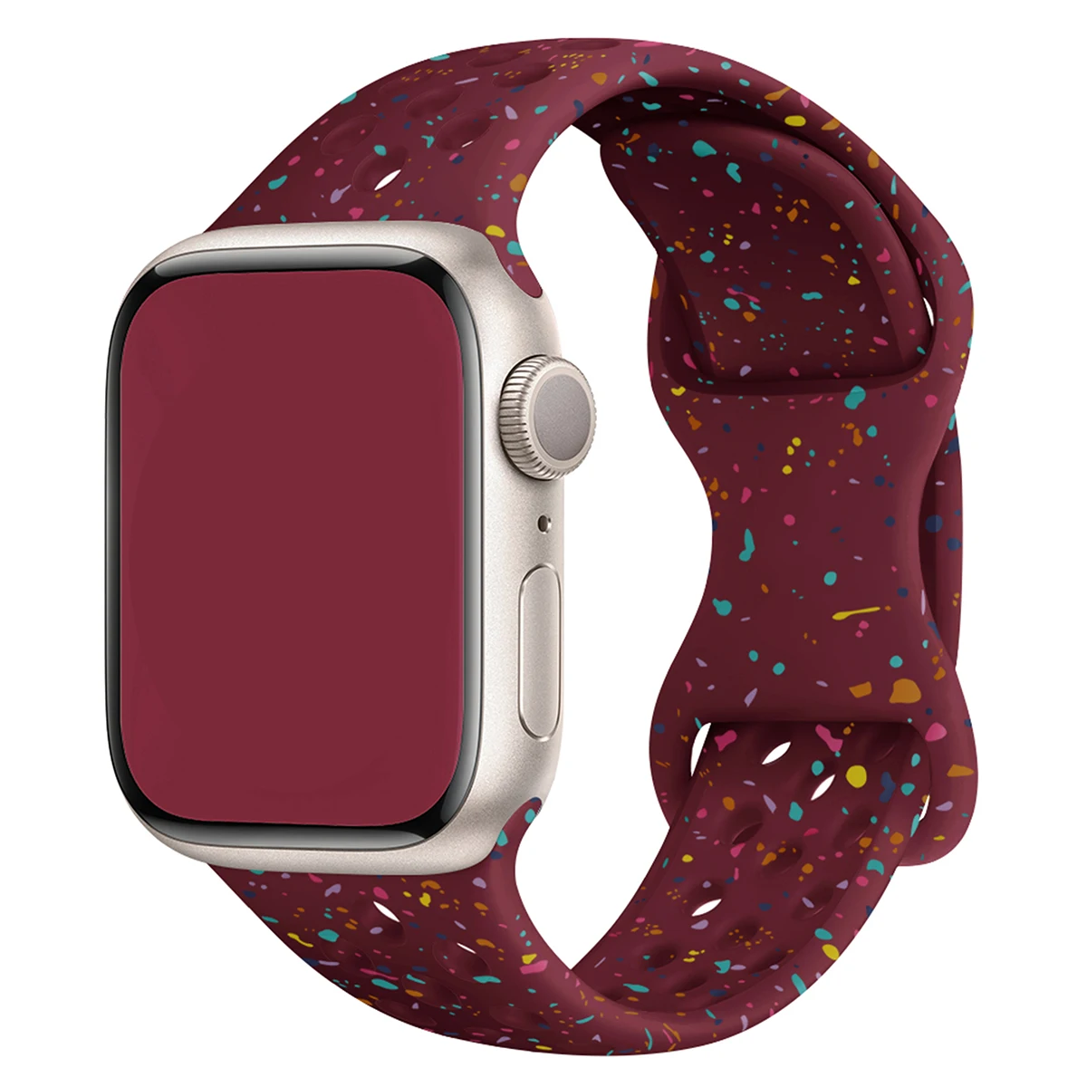 Sport Silicone Strap for Apple watch band 40mm 41mm 45mm 44mm 38 49 Breathable bracelet iwatch Series 10 9 8 7 6 5 3 SE Ultra 2