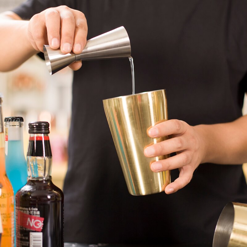 30/65ml Stainless Steel Slim Double Jigger Cocktail Measuring Liquor Mearing Cup Martini Bar Tool