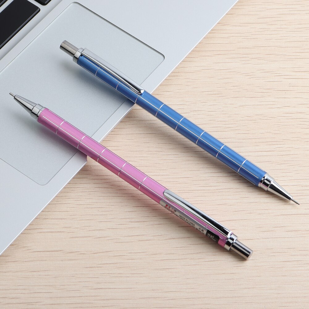 Metal Mechanical Pencils 0.5 0.7mm HB Lead Holder Drafting Drawing Pencil For School Office Leads Writing Stationery Pens