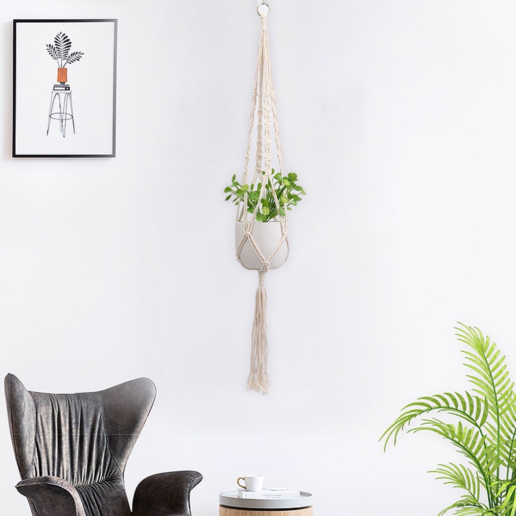 Europa plantebøjler dekoration hjem indendørs hængende planter kurv bekvemmelighed europa plante bøjler med træperler dekorative