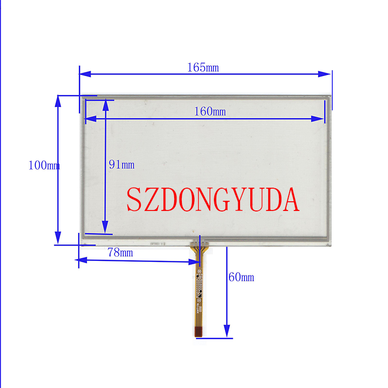 Originele 7 Inch 50Pin 800*480 AT070TN92 AT070TN94 Lcd-scherm Met 165*100 4-Lijn touch Screen Digitizer 5Mm Backlight: Touch B