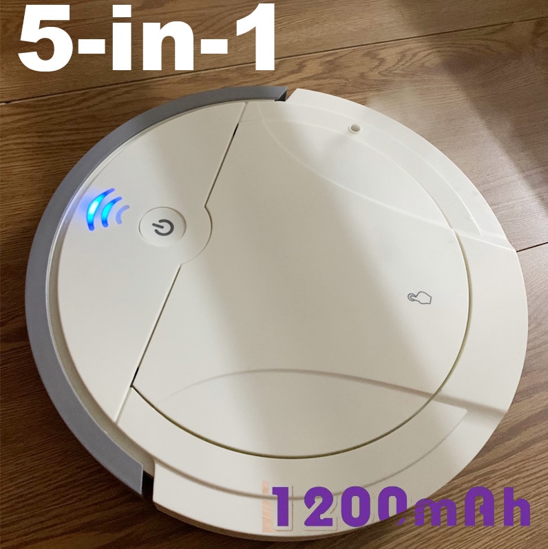 5-in-1 Fully Automatic Multifunctional Smart Robot Vacuum Cleaner USB Charging Sweeping Robot Dry/Wet UV Disinfection Cleaner