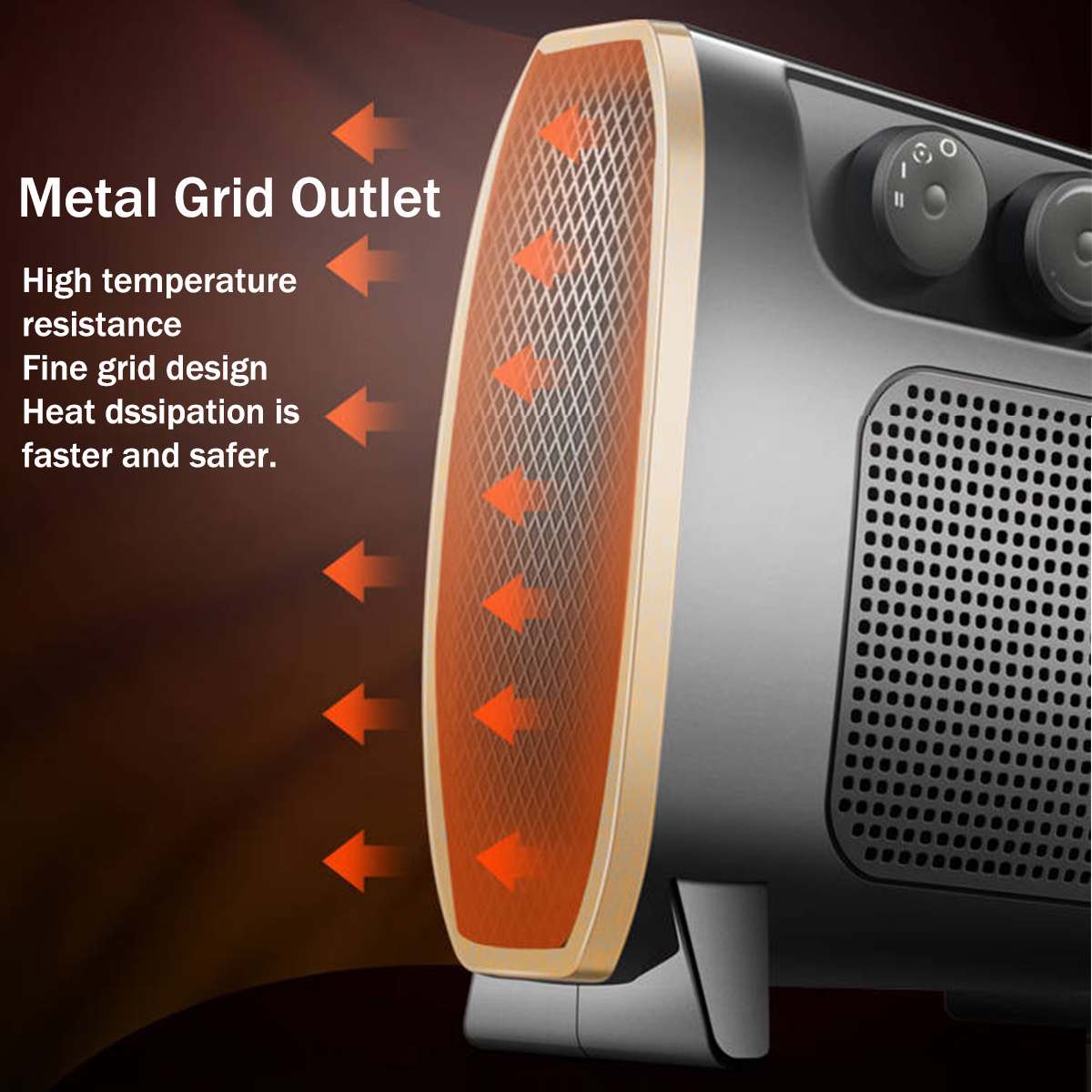 220V Electric Heaters Mini 3 Gear Adjustable Portable Space Heater Silent Home Office Overheating Protection Handy Heater