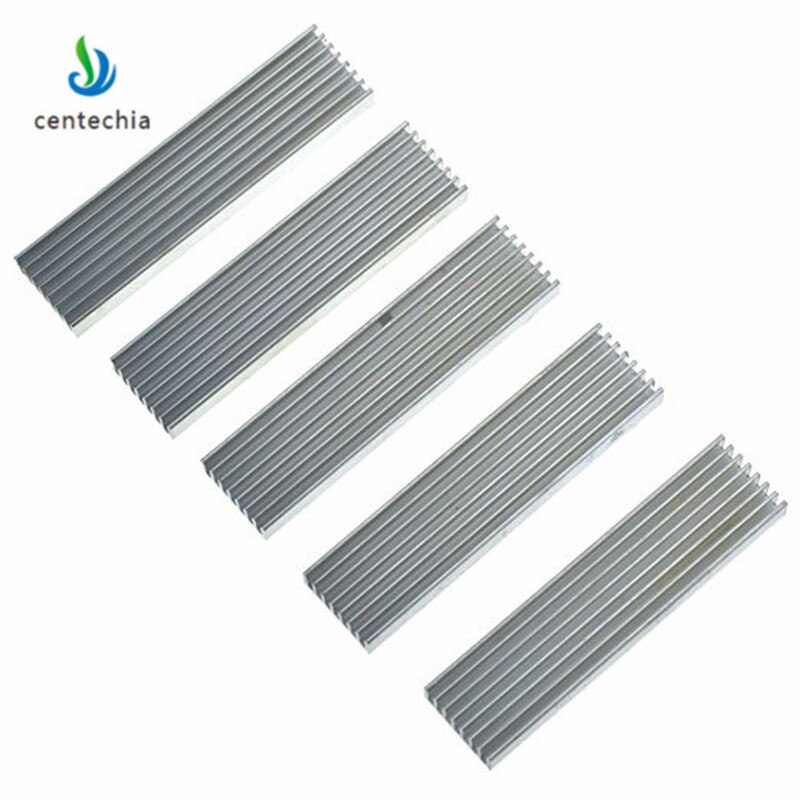 Durable Silver Aluminium Radiating Fin Cooling Heatsink 100*25*10MM for LED Power Transistor Electrical Radiator Chip