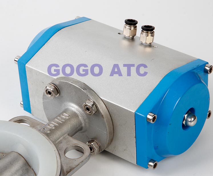 D671X-16 stainless steel 304 DN 65 mm Pneumatic butterfly valve Wafer type Sealed butterfly valve Silicone butterfly valve