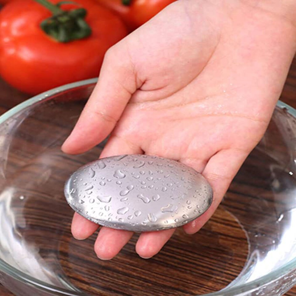 304 Stainless Steel 2 in 1Onion Holder Odor Meat Remover Slicer Cutter Chopper Onion Peeler Wash Stone