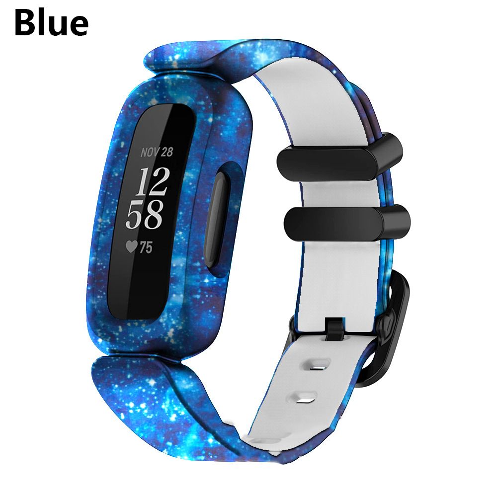 Protective Case Non-slip Sports Watch Loop Sport Wristband Wrist Strap Replacement Bands For Fitbit Ace 3/inspire 2: blue