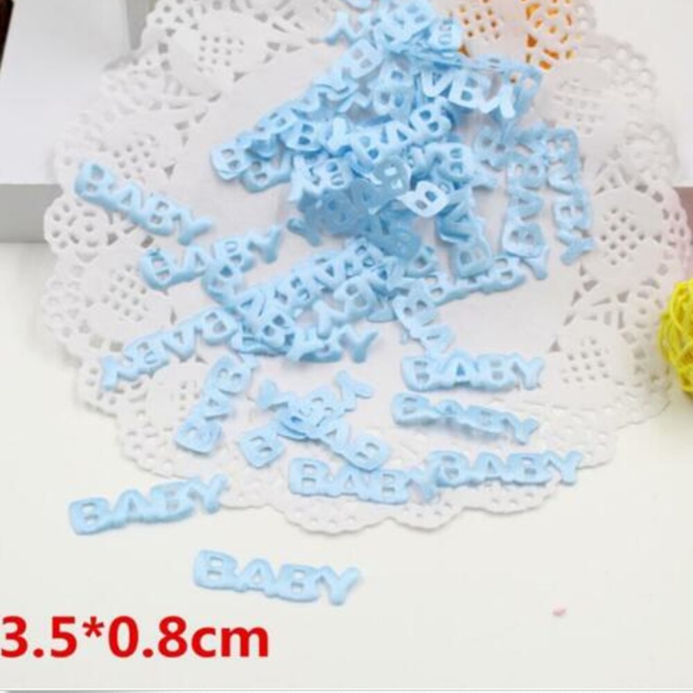 Vêtements en Satin forme de bébé bricolage | 200 pièces, décorations de réception pour bébé, 8x35mm: blue-200