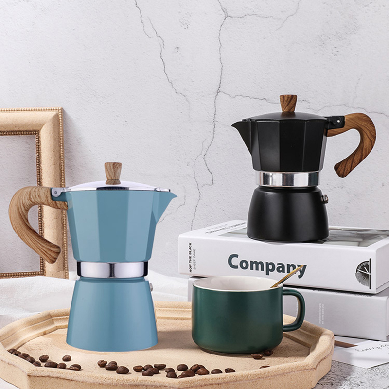 150/300ml Moka Coffee Pot Coffee Maker Aluminum MochaEspresso Pot Italian Coffee Machine Rapid Stovetop Coffee Brewer Cafe Tool