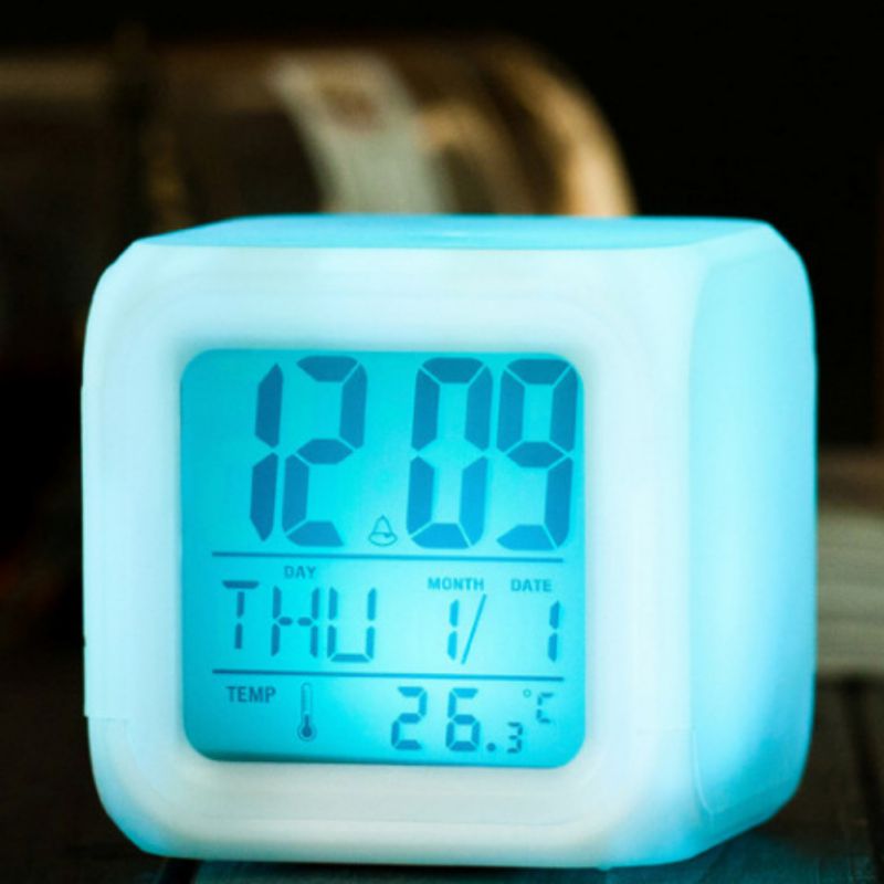 Appearance And Modern Color Changing Clock Beautiful And Night Visibility Multicolor Alarm Clock