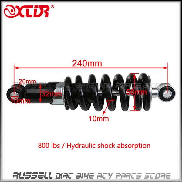 240mm 250mm 260mm 270mm 290mm hydraulisk støtdemperoppheng til terrengsykkel terrengsykkel atv quad tilbehør motocross 800 lbs: 240mm