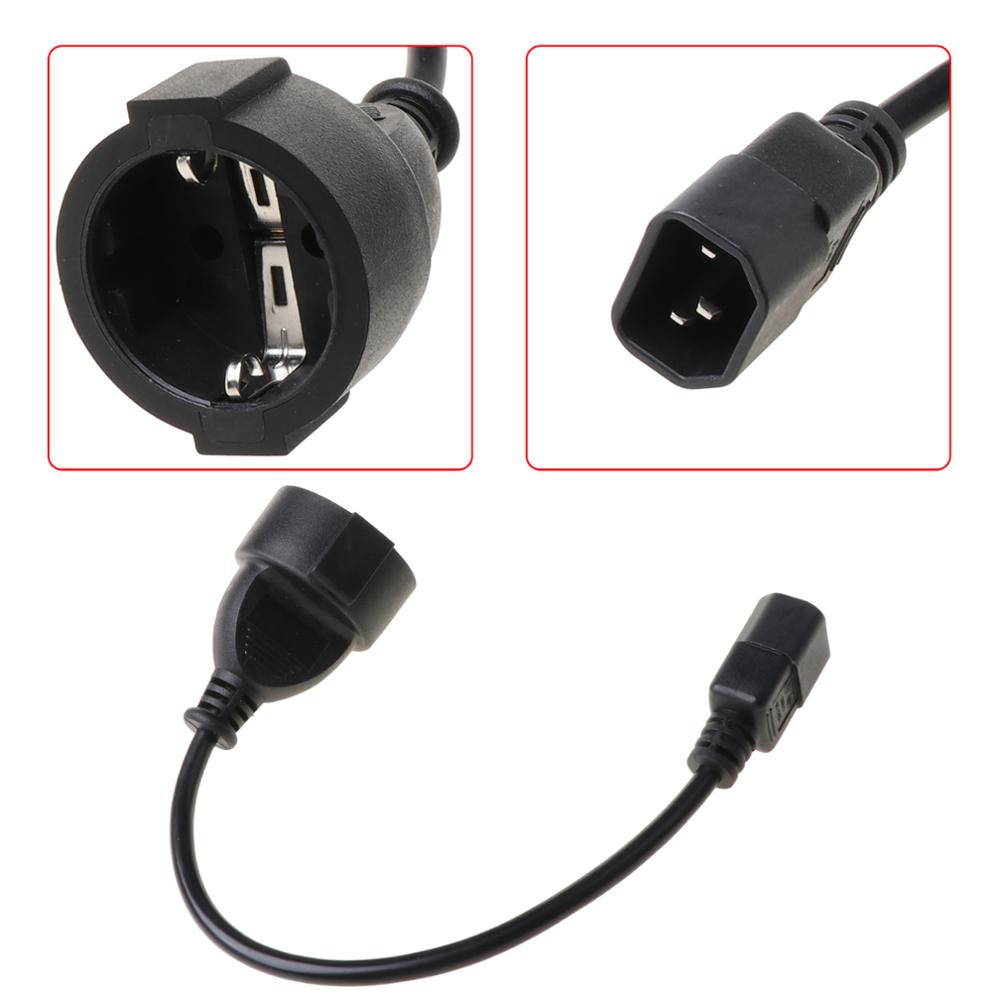 Ups/Pdu Power Lead Iec 320 C14 Male Naar CEE7 Europese Vrouwelijke Adapter Kabel 35Cm