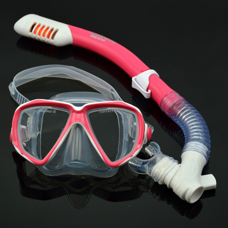 Tenere subacqueo maschere subacquee per bambini Snorkel vetro temperato Snorkeling Full Dry Snorkel Tube attrezzatura subacquea Snorkel occhiali Kid