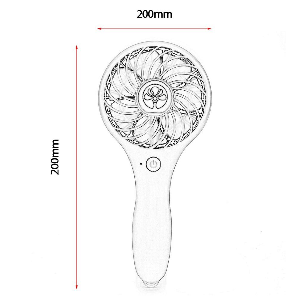 Mini Handheld Charging Fan Portable Air Cooler with 18650 Battery Outdoor USB Cooling Fan for PC Laptop Power Bank