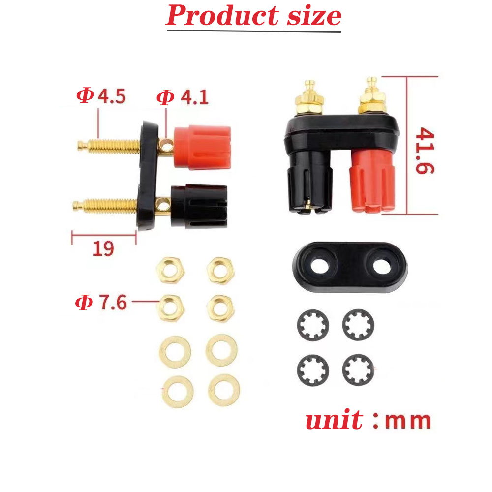 dual row banana plug terminal connector banana socket speaker amplifier dual female banana plug