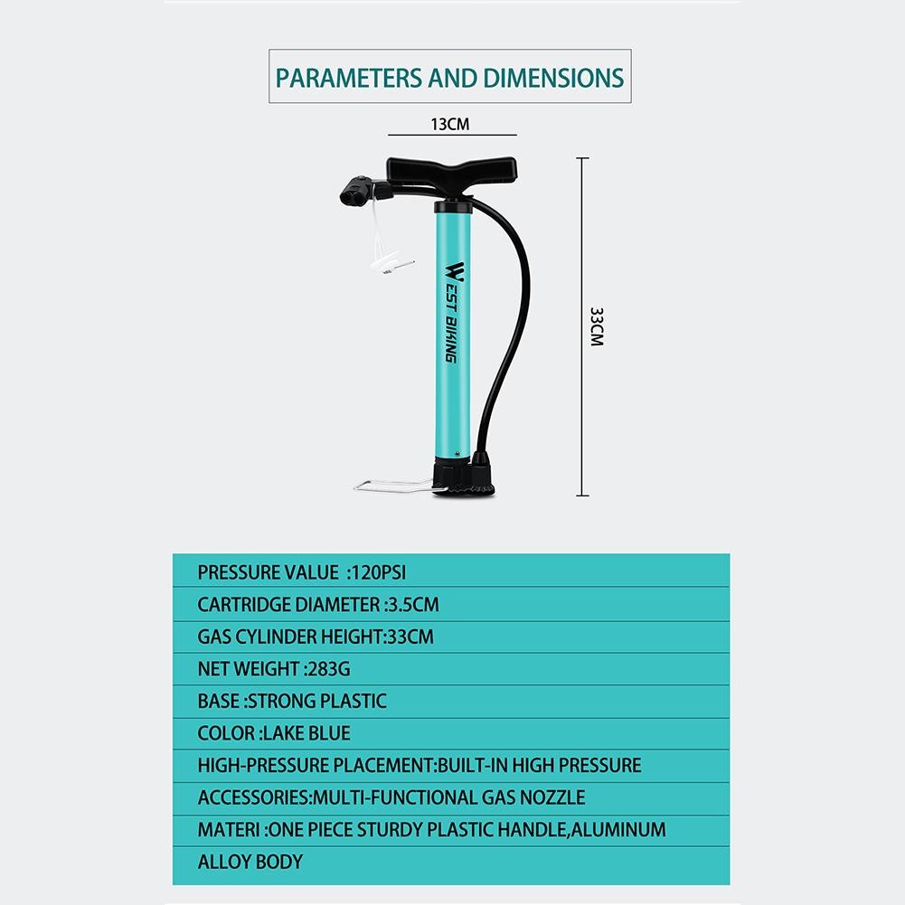 West Fietsen Fiets Pomp 120PSI Hoge Druk Fietsen Pomp Air Inflator Schrader Presta Valve Road Mtb Fietsband Fiets Pomp