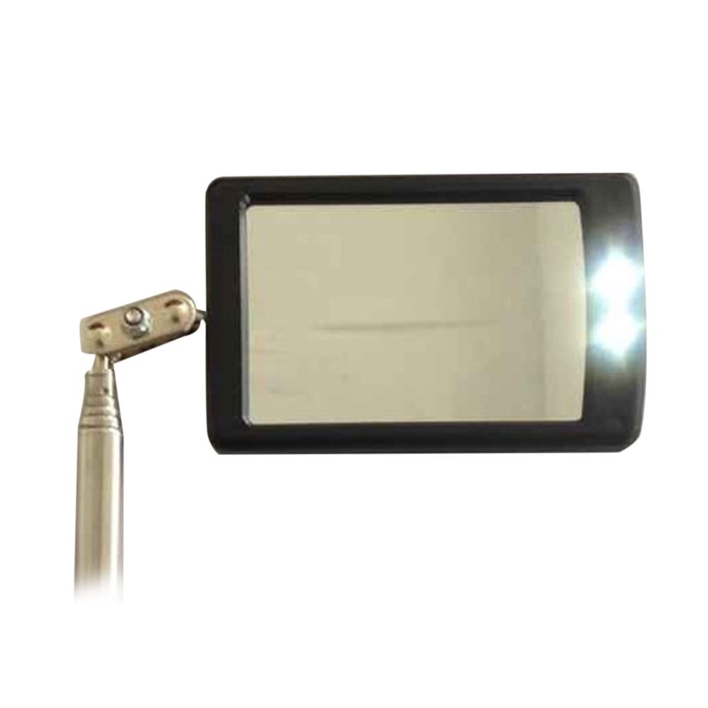 Telescoping Flexible Inspection Mirror with Bright LED Lighting 360 Swivel for Extra Viewing Portable Automotive Tool