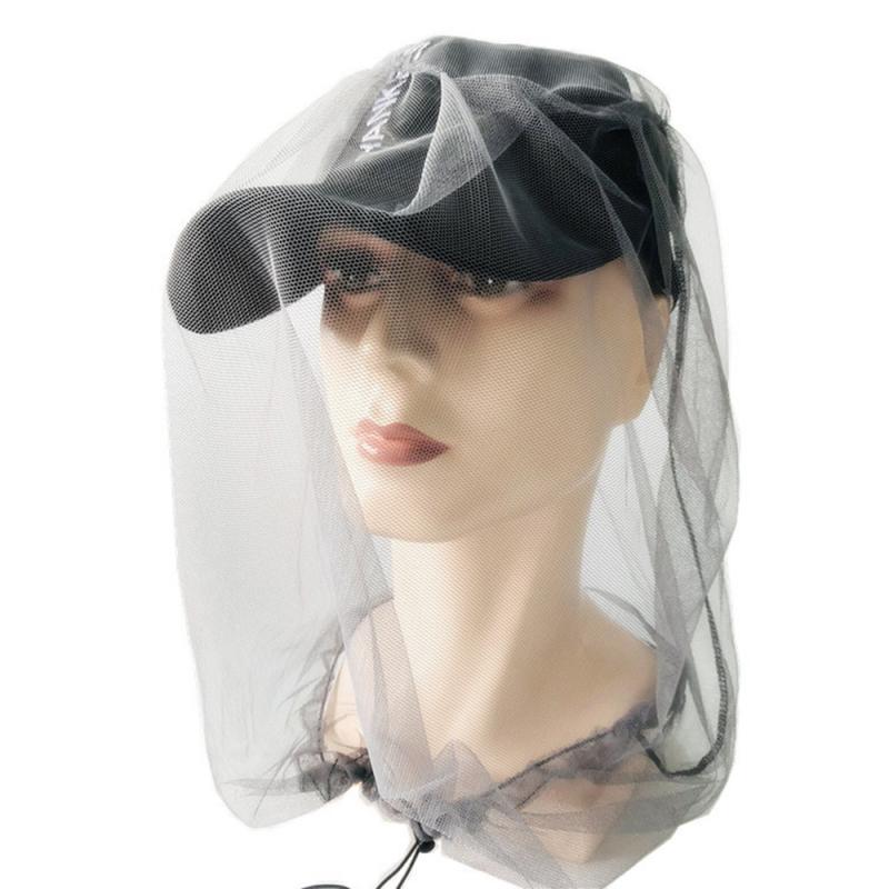 Outdoors Fishing Cap Insect Proof Mosquito Proof Cap Sunscreen Veil Anti Bee Cap Breathable Sunshade Mask Fishing Apparel: grey