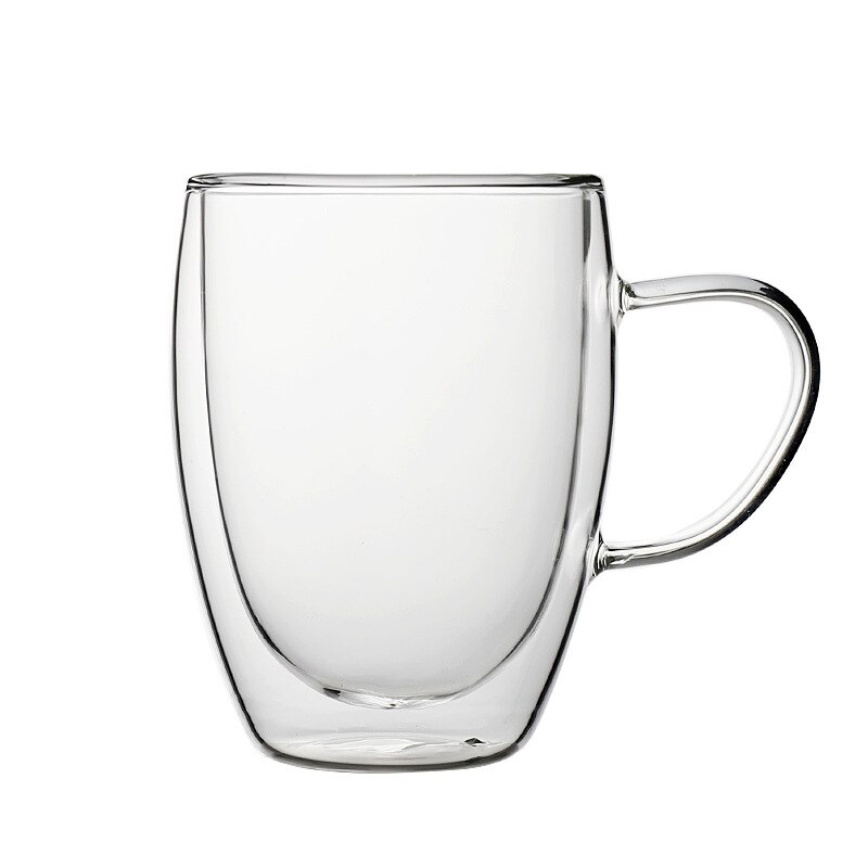Gennemsigtigt glas kaffekop mælk whisky te øl dobbelt varmebestandig cocktail vodka vin krus drinkware tumbler kopper: 301-350ml