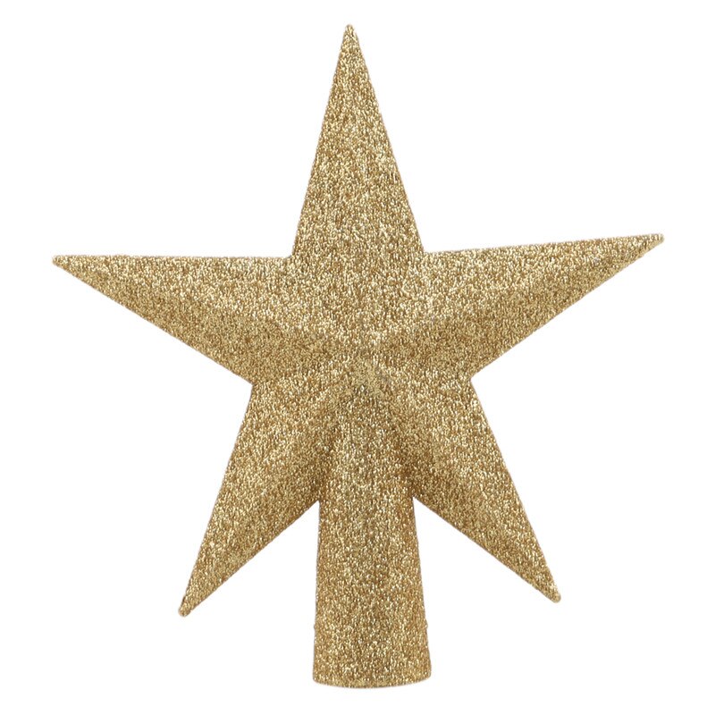 15/20cm Gold Star Christmas Tree Top Star 3D Five-point Star Christmas Home Table Topper Xmas Decoration Merry Christmas: gold 15cm