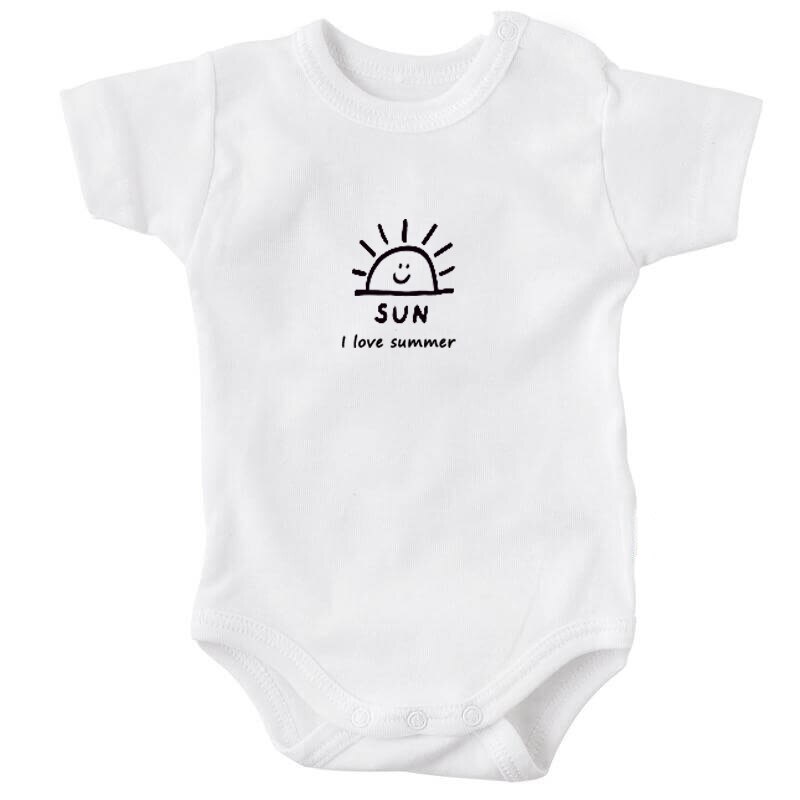 Mode Katoen Pasgeboren Kleding Baby Peuter Jongens Meisjes Grappige Jumpsuit Bodysuit: 12m