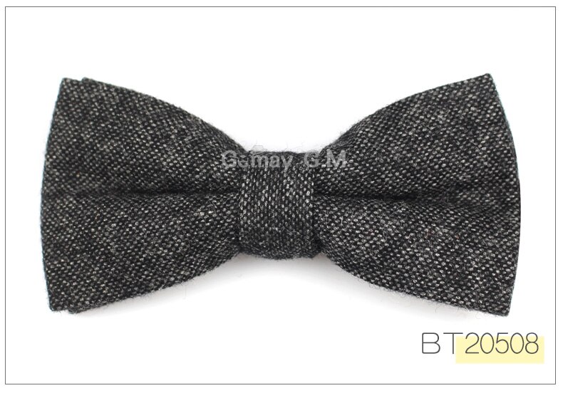 Vlnené motýliky pre mužov ležérne vlnené motýliky pre ženícha jednofarebné nastaviteľné zimné motýliky na svadbu: Bt20508