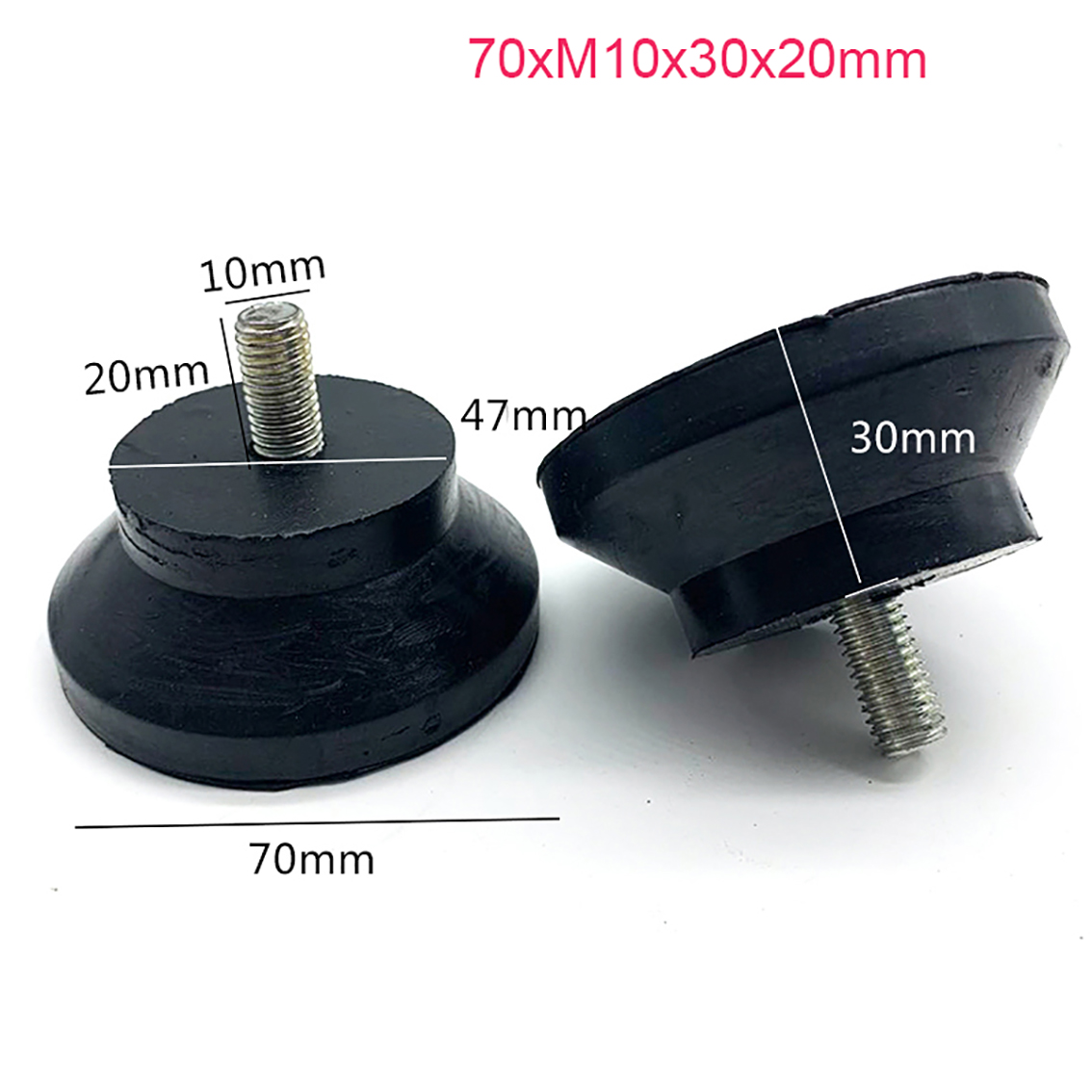 1-10Pcs M6 M8 M10 Black Rubber Adjustable Feet Pad Screw Chairs Furniture Leg Table Leveling Feet Pad Screw Anti-skid: 14mm / Rubber Wood