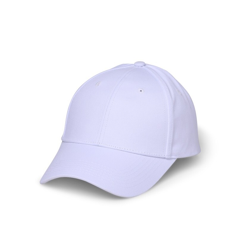 Nuzada forårs bomuldskasket baseballkasket snapback hat sommerkasket solskærmshatte mænd kvinder ensfarvede hatte justerbare kasketter: Hvid