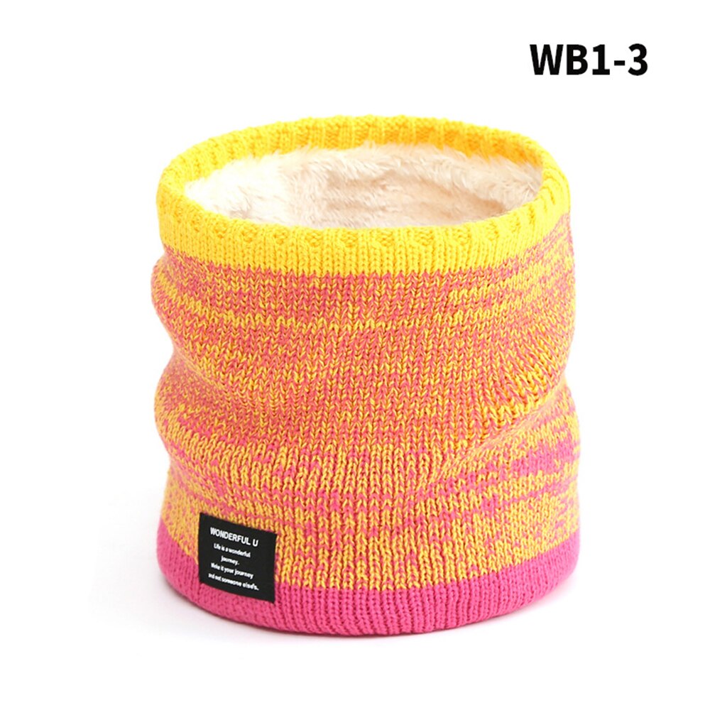 Mode Vrouwen Mannen Gebreide Sjaal Effen Winter Dikke Fluwelen Snood Sjaals Lady Warm Unisex Nek Sjaals Ring: 03